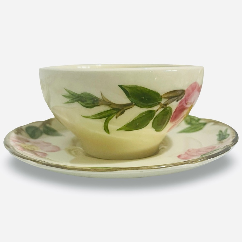 Vintage 1950s Franciscan Desert Rose Cup and Saucer Set of 8 - Picture 9 of 10